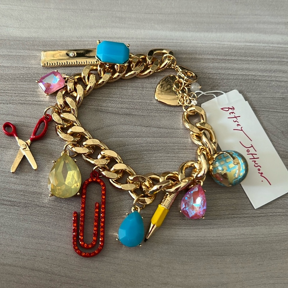 Betsey Johnson Teacher Charm Bracelet